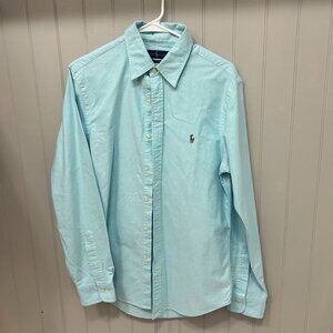 Mens Ralph Lauren Aqua Medium button down
